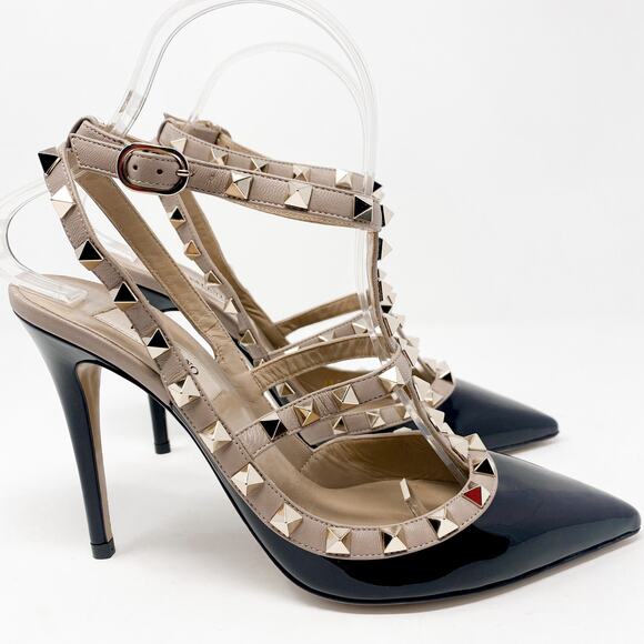 Valentino Garavani Black Rockstud 100 Pump Heels EU 37 US 7 - Picture 4 of 13